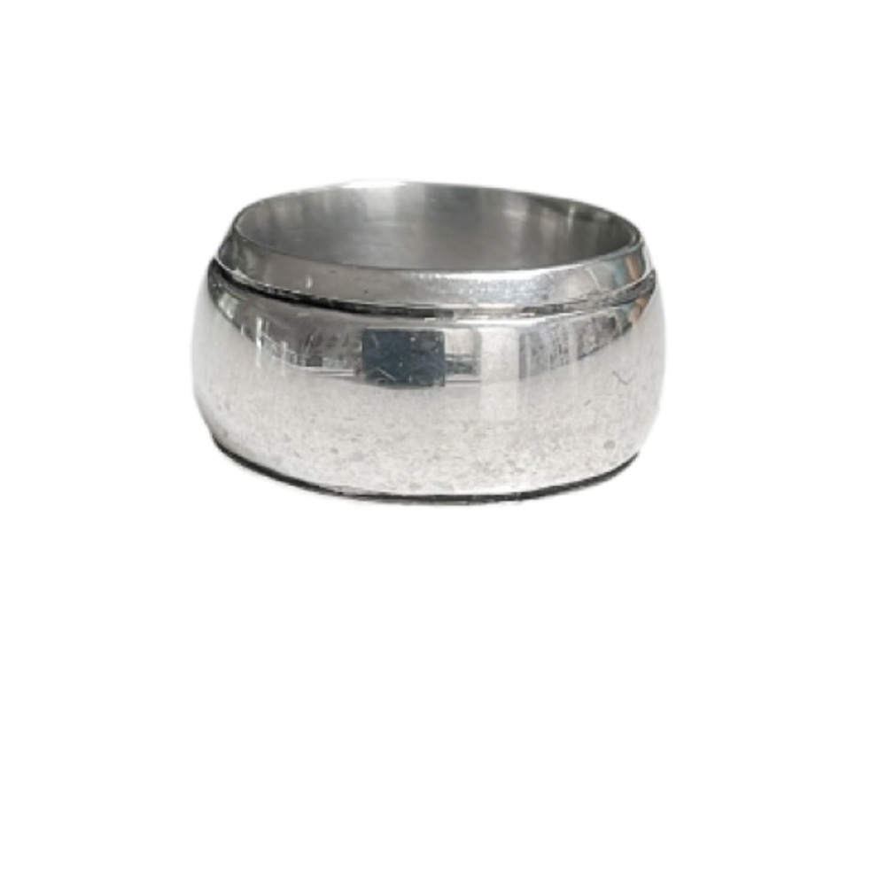 Vintage 925 sterling silver Mexico 1/2” wide band ring size 7